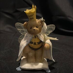 Cherished Teddies Queen Bee Sculpture - Yellow and Brown